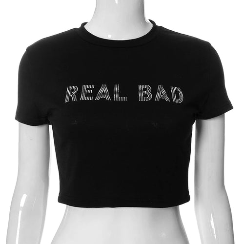 Baddie Crop Tee - Diamond Delicates