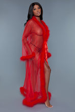 Load image into Gallery viewer, Marabou Red Robe
