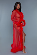 Cargar imagen en el visor de la galería, Marabou Red Robe
