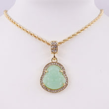 Cargar imagen en el visor de la galería, Buddha Diamond Pendant Rope Necklace - Diamond Delicates®™
